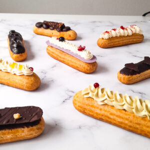 eclairs classic french pastry dessert