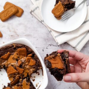 biscoff brownie fudgy chocolate dessert