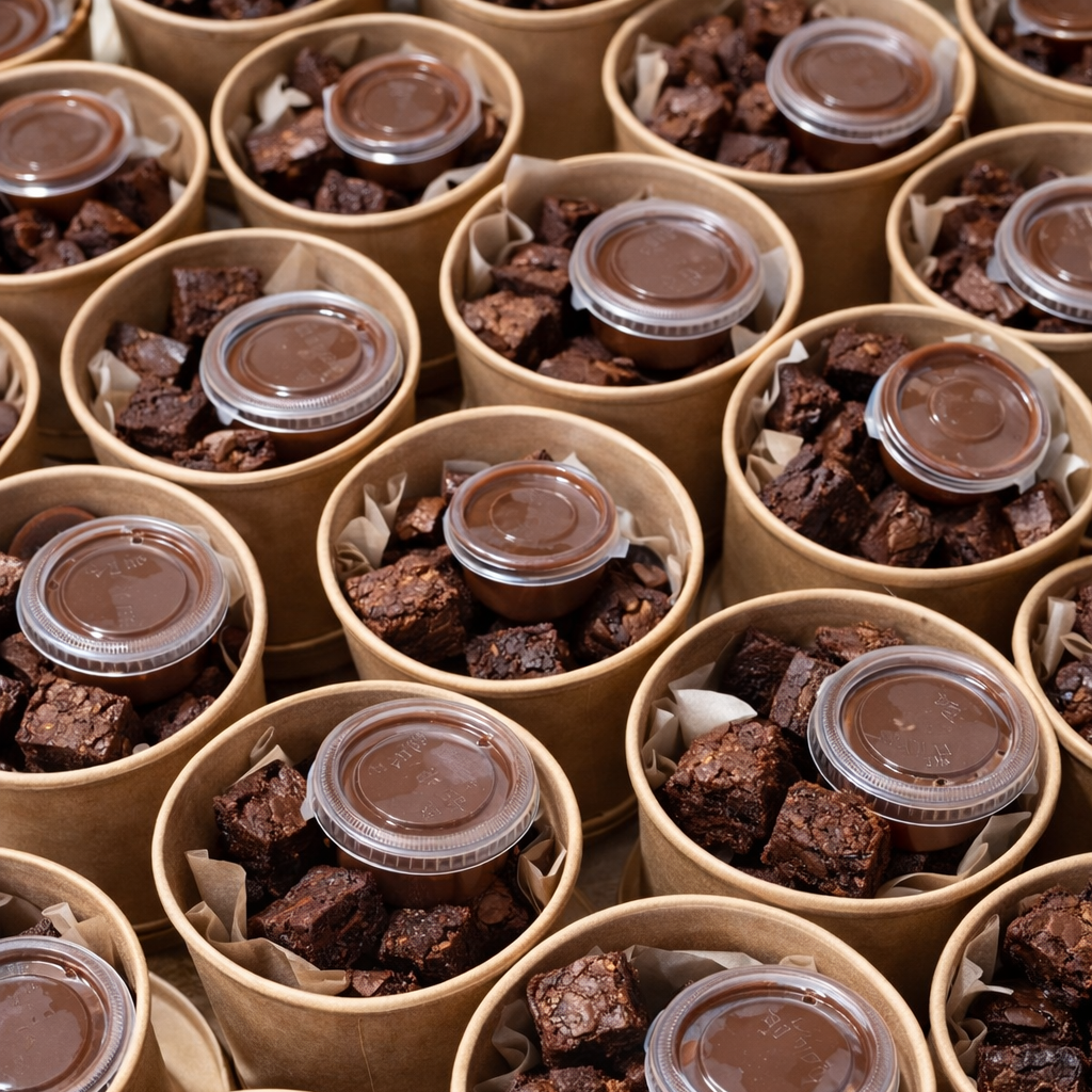 dessert snack cups brownie bites chocolate